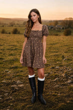 Load image into Gallery viewer, DITSY FLORAL PUFF SLEEVE SQUARE NECK MINI DRESS
