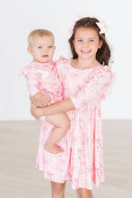 Load image into Gallery viewer, Howdy 3/4 Sleeve Ruffle Twirl Dress