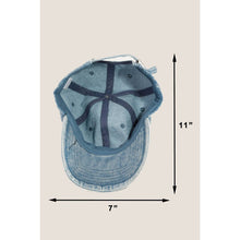 Load image into Gallery viewer, Faded Wash Denim Baseball Cap
