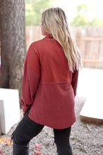 Load image into Gallery viewer, Quarter-Zip Pullover – Ready or Not Waffle - Rust