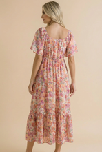 Load image into Gallery viewer, Sweetheart Flutter Sleeve Floral Maxi Dress