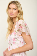 Load image into Gallery viewer, Pink floral midi dress