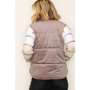 Quilted corduroy puffer vest
