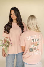 Load image into Gallery viewer, Abide and Flourish Floral Cart  Graphic Tee