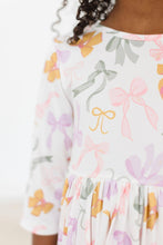Load image into Gallery viewer, Boho Bows 3/4 Sleeve Pocket Twirl Dress