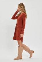 Load image into Gallery viewer, BRUSHED SOFT RIBBED BUTTON SHORT DRESS