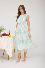 Load image into Gallery viewer, Floral tulle midi dress