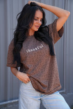 Load image into Gallery viewer, Thankful | Embroidered | Leopard Short Sleeve Tee