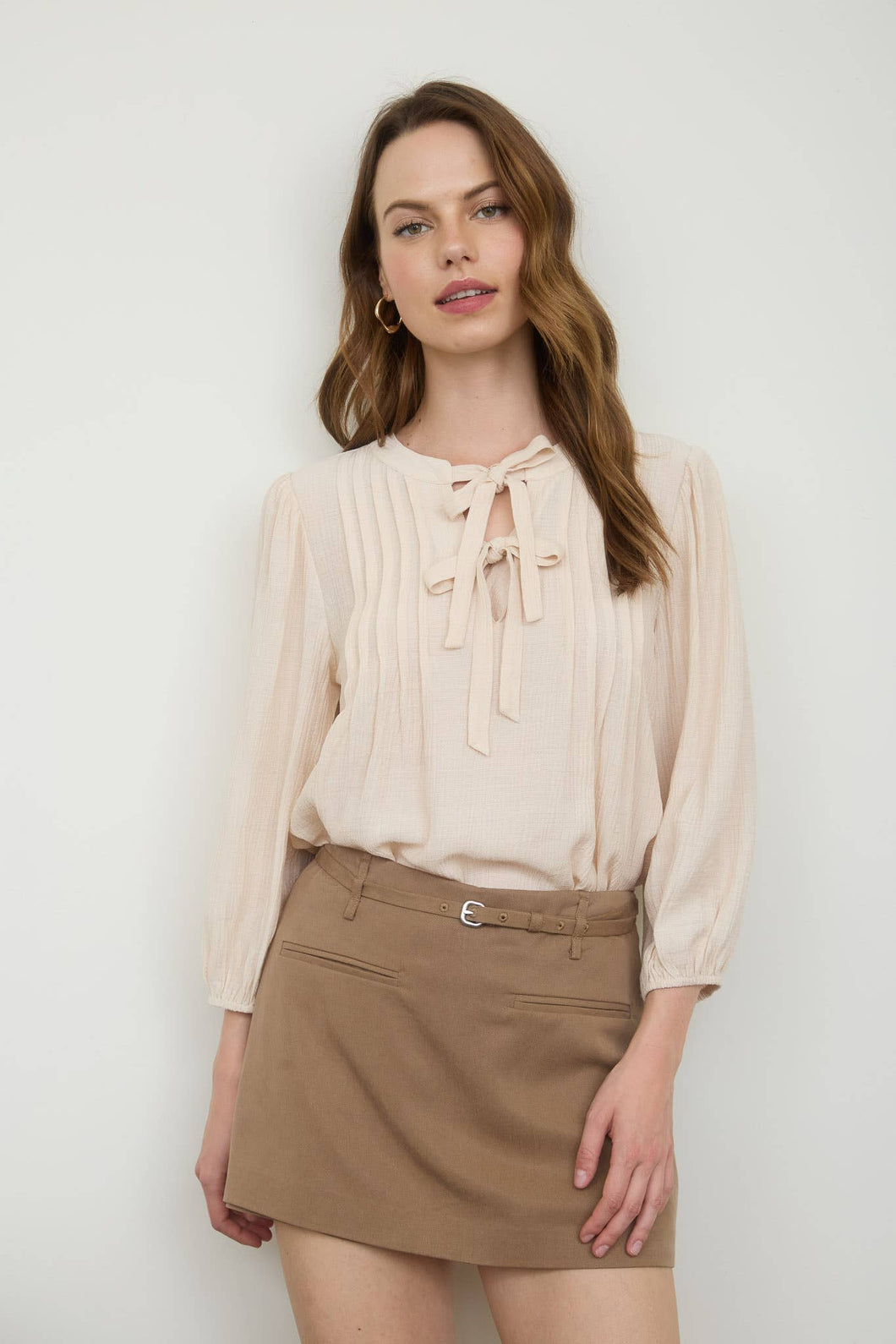 Front tie blouse