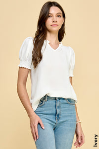 Ivory v-neck blouse