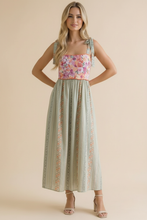 Load image into Gallery viewer, Floral Tube Tie Shoulder Woven Midi Dress