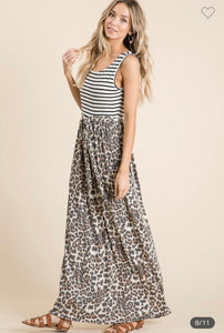 Leopard maxi dress