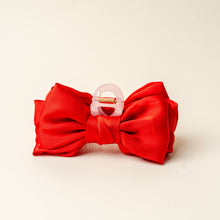 Load image into Gallery viewer, Satin Bow Claw Clip-Red
