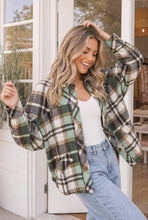 Load image into Gallery viewer, Plaid Collared Button Front Shacket