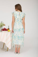 Load image into Gallery viewer, Floral tulle midi dress