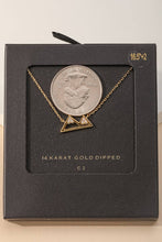 Load image into Gallery viewer, Secret Box Gold Dipped Mountain Pendant Necklace