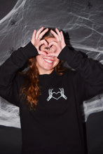 Load image into Gallery viewer, Skeleton heart embroidered sweatshirt