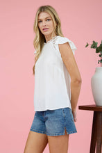 Load image into Gallery viewer, Lace panel ruffle blouse