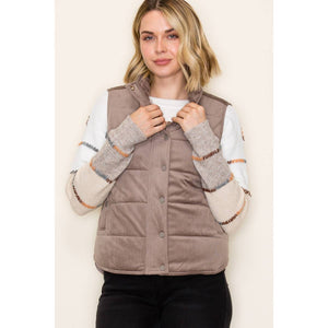Quilted corduroy puffer vest
