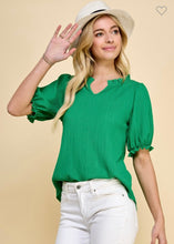 Load image into Gallery viewer, Solid ruffled v-neck top