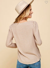 Load image into Gallery viewer, Mocha plaid long sleeve