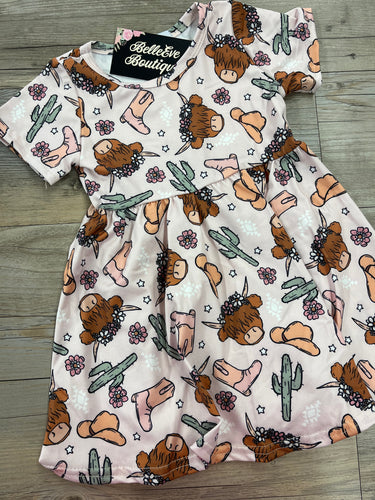 Country cow dress