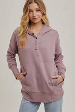 Load image into Gallery viewer, Mauve French Terry hoodie