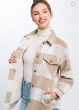 Load image into Gallery viewer, Khaki plaid Shacket