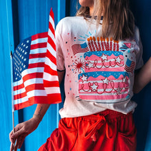 Load image into Gallery viewer, Happy Birthday America ringer tee