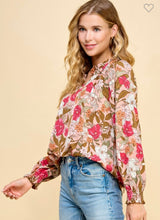 Load image into Gallery viewer, Pink fall floral long sleeve