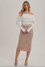 Load image into Gallery viewer, Rose gold sequin skirt