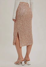 Load image into Gallery viewer, Rose gold sequin skirt