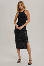 Load image into Gallery viewer, Black sequin skirt