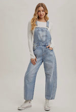 Load image into Gallery viewer, Barrel denim overalls