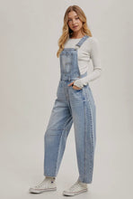 Load image into Gallery viewer, Barrel denim overalls