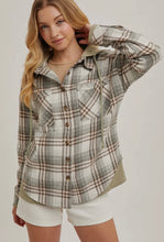 Load image into Gallery viewer, Sage plaid jacket