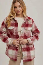 Load image into Gallery viewer, Red plaid shacket