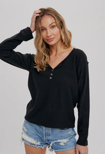 Black Henley top