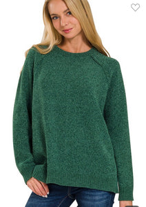 Green Chenille sweater