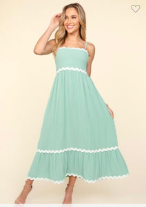 Sage maxi dress