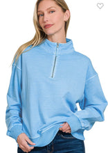 Load image into Gallery viewer, Sky half zip pullover