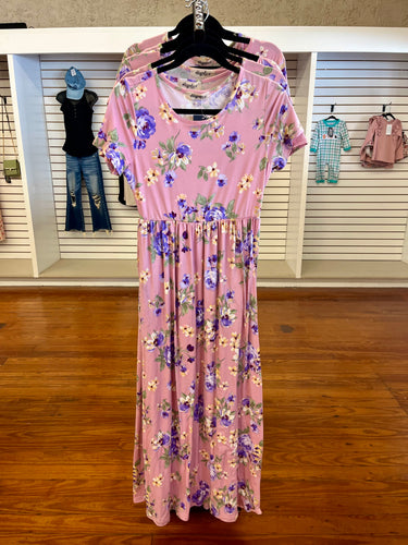 Lilac floral maxi dress