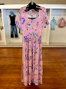 Lilac floral maxi dress