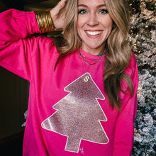 Load image into Gallery viewer, Pink Christmas tree sweatshirt