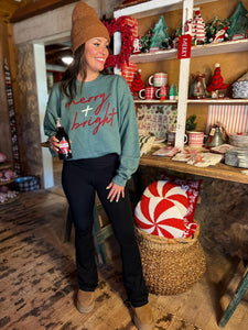 Merry and Bright Peppermint Sweatshirt