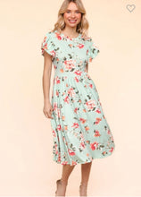 Load image into Gallery viewer, Mint floral dress
