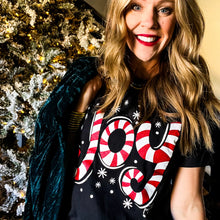 Load image into Gallery viewer, Joy red glitter tee