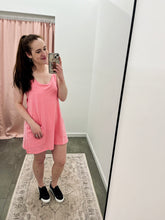 Load image into Gallery viewer, Pink dress with built in romper