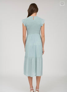 Seafoam ruffle dress