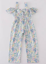 Load image into Gallery viewer, Blue floral jumpsuit